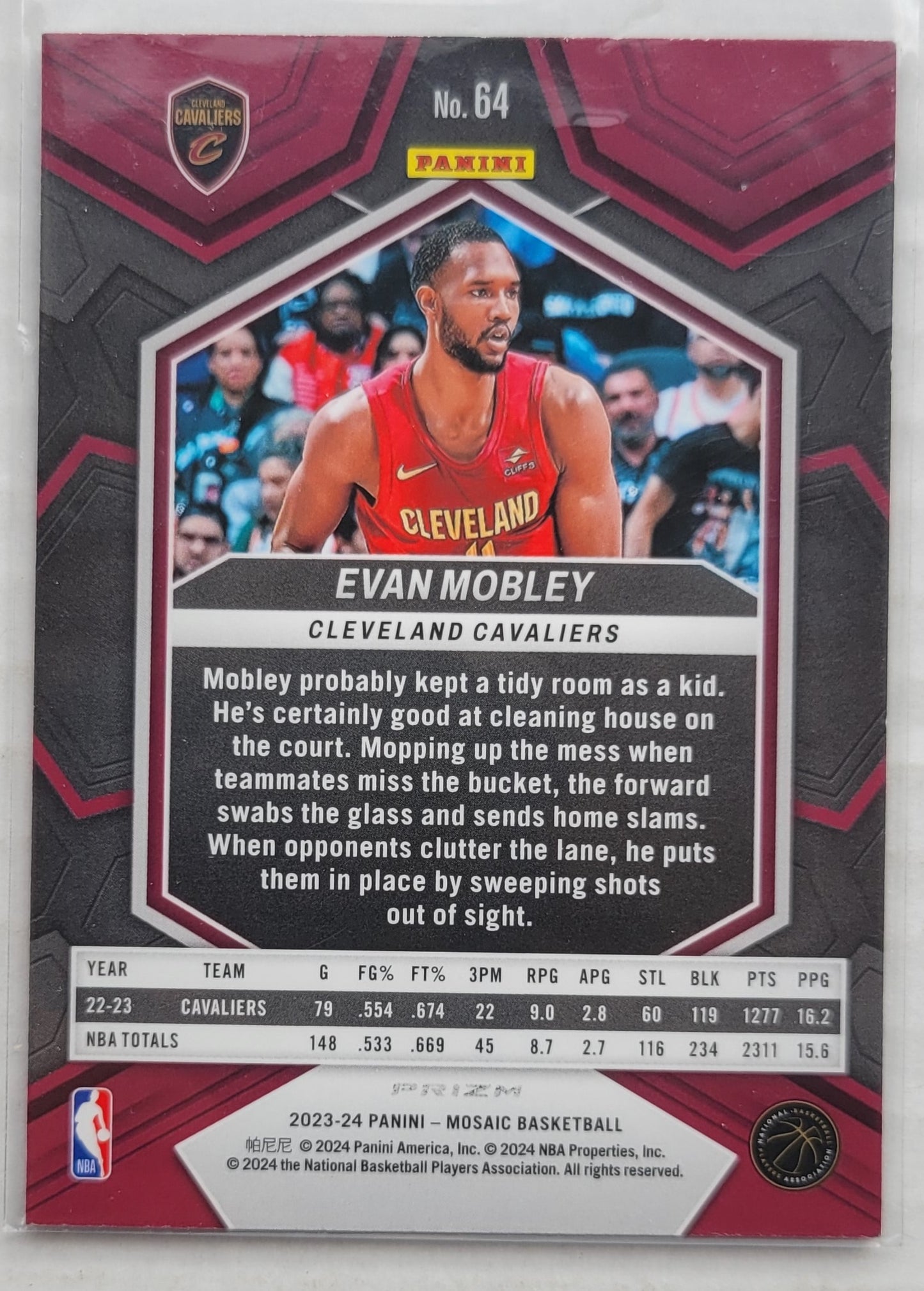 Evan Mobley - 2023-24 Panini Mosaic Mosaic Fast Break Silver #64