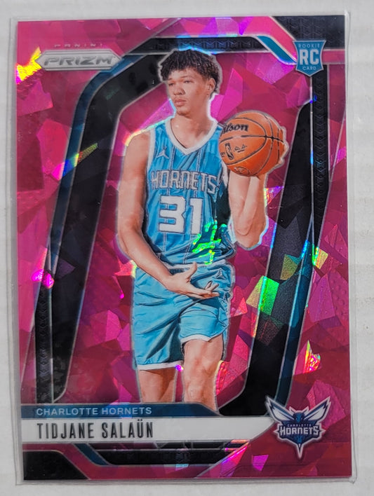 Tidjane Salaun - 2024-25 Panini Prizm Prizms Pink Ice #262 RC