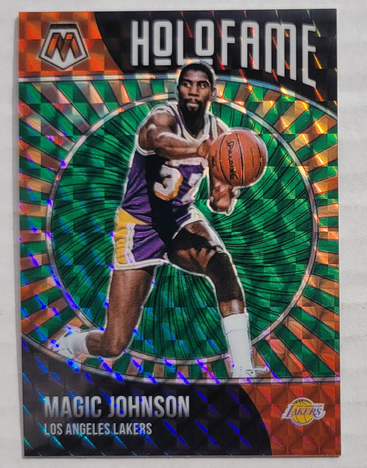 Magic Johnson - 2020-21 Panini Mosaic HoloFame Mosaic Green #11