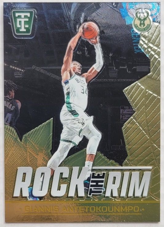 Giannis Antetokounmpo - 2024-25 Totally Certified Rock the Rim Mirror Neon Orange #20 - 018/249