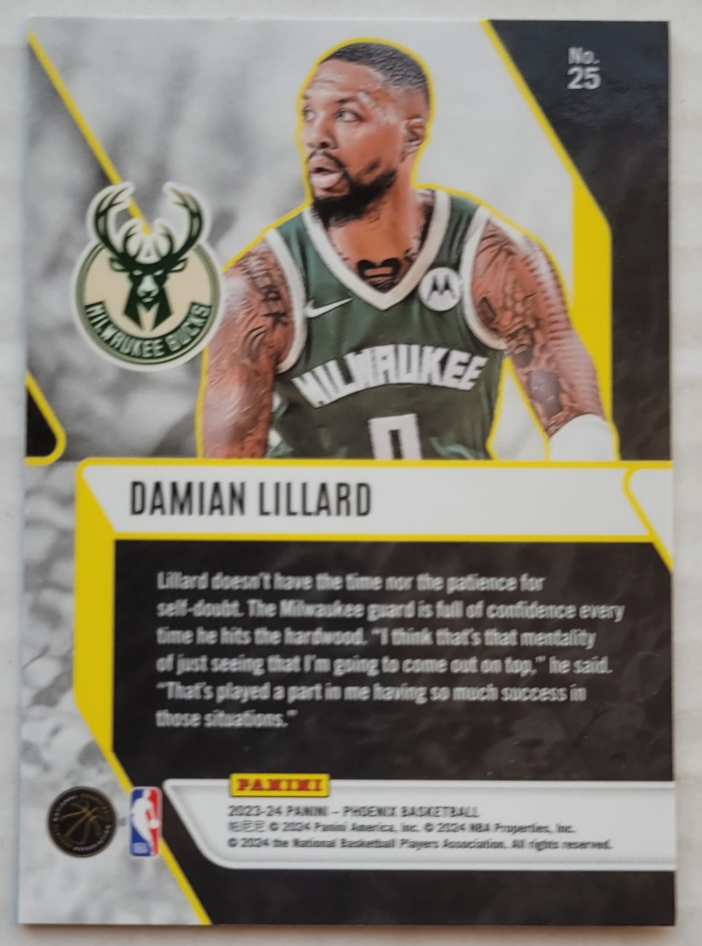 Damian Lillard - 2023-24 Panini Phoenix Fade To Black #25