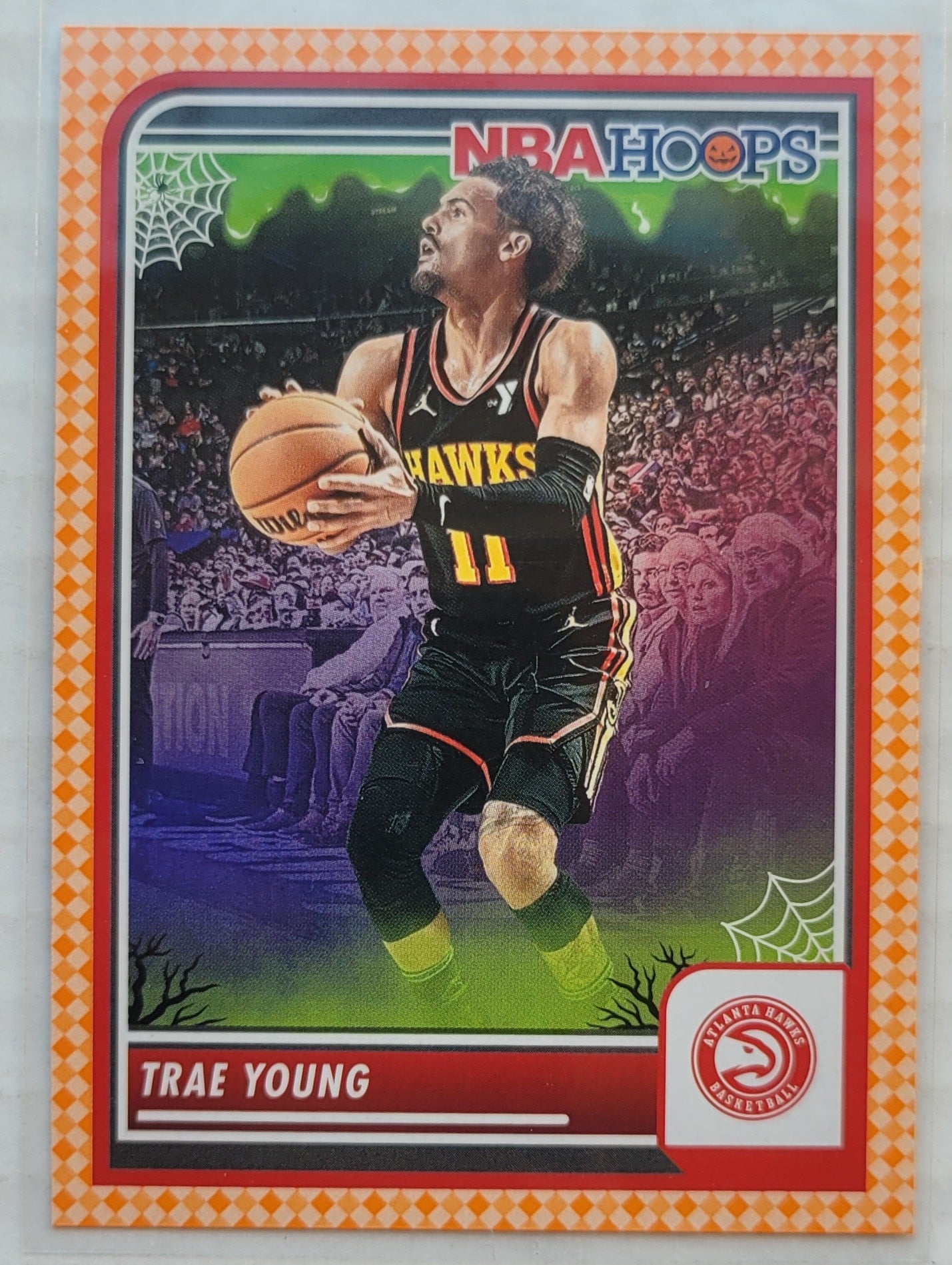 Trae Young - 2023-24 Hoops Haunted Hoops Orange #82