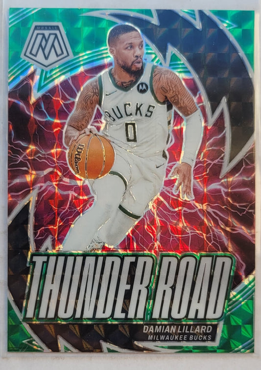Damian Lillard - 2023-24 Panini Mosaic Thunder Road Mosaic Green #2
