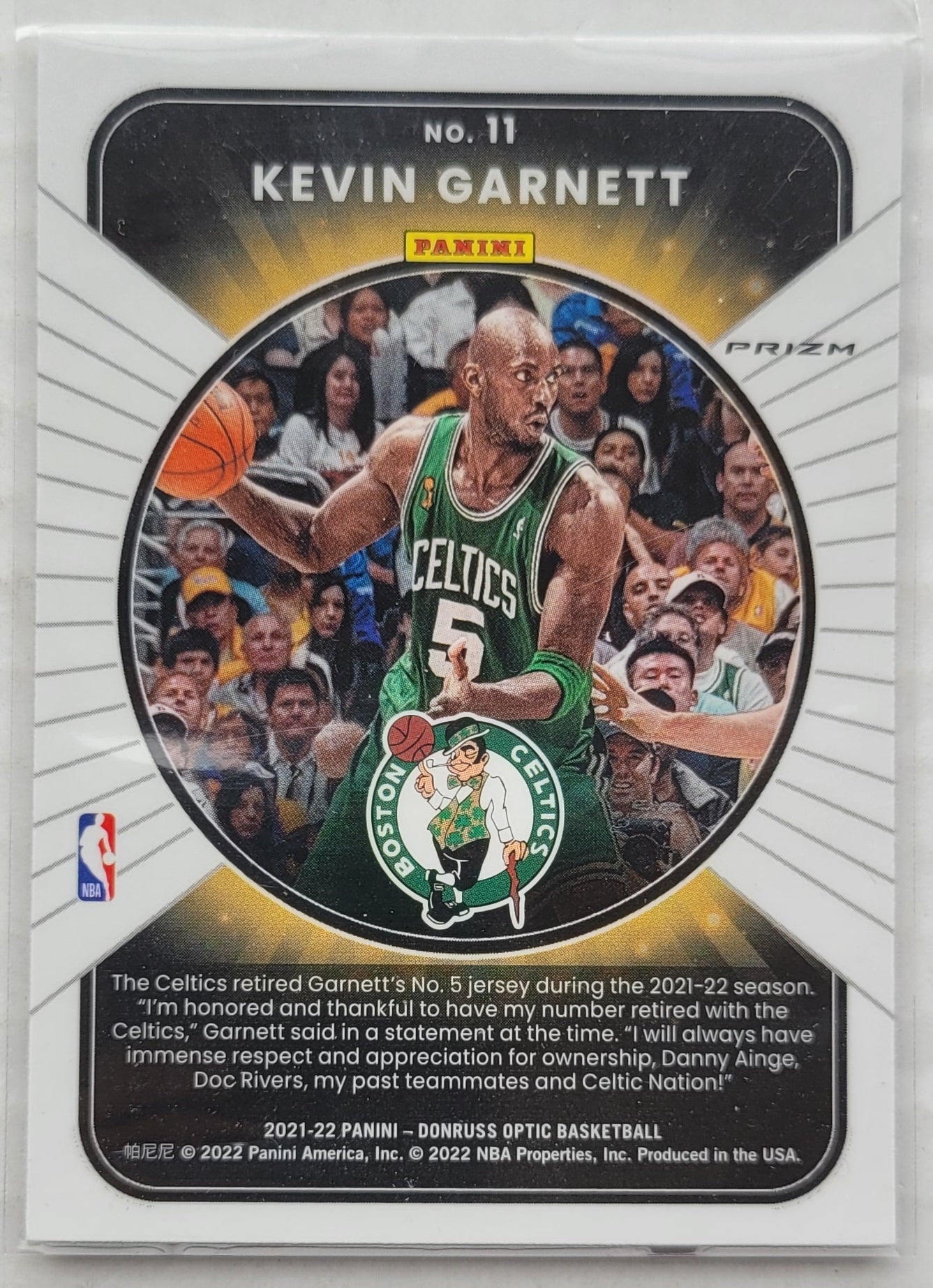 Kevin Garnett - 2021-22 Donruss Optic Winner Stays Holo #11