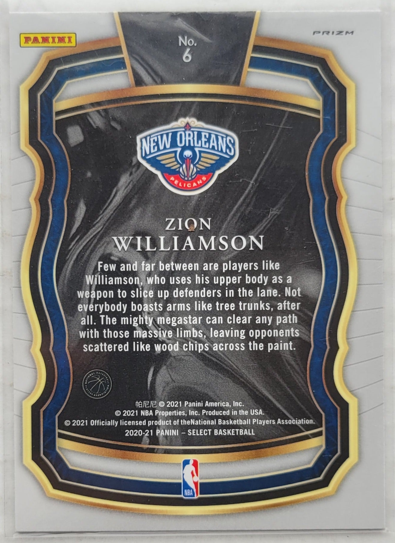 Zion Williamson - 2020-21 Select Company Prizms Red #6