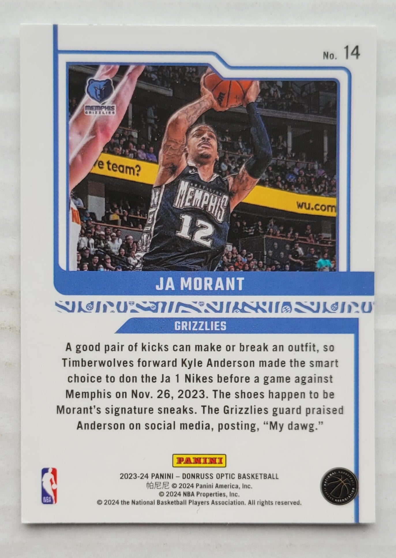 Ja Morant - 2023-24 Donruss Optic Elite Dominators #14