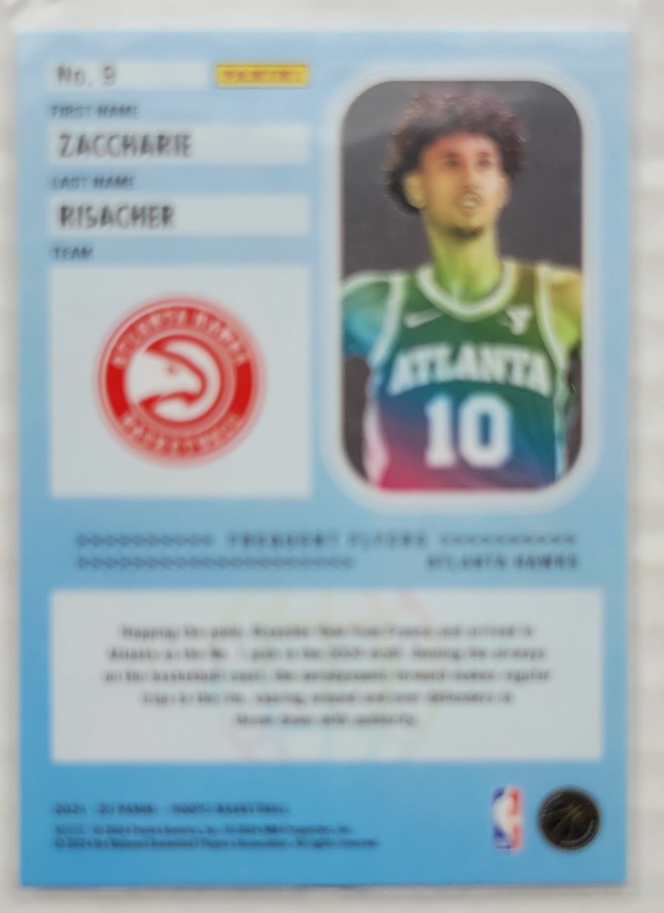 Zaccharie Risacher - 2024-25 Hoops Frequent Flyers Winter #9