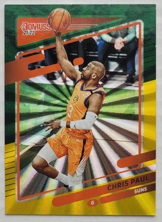 Chris Paul - 2021-22 Donruss Holo Green and Yellow Laser #178