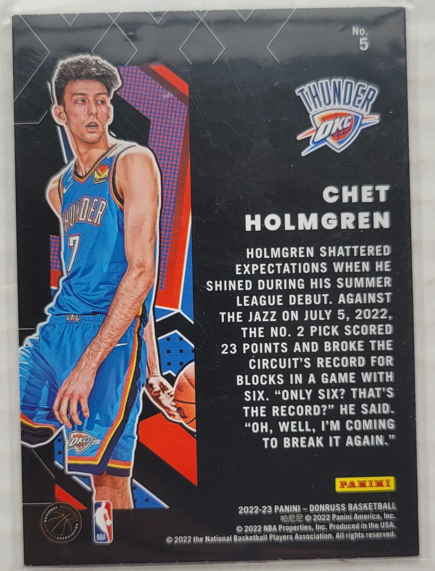 Chet Holmgren - 2022-23 Donruss Great X-Pectations #5