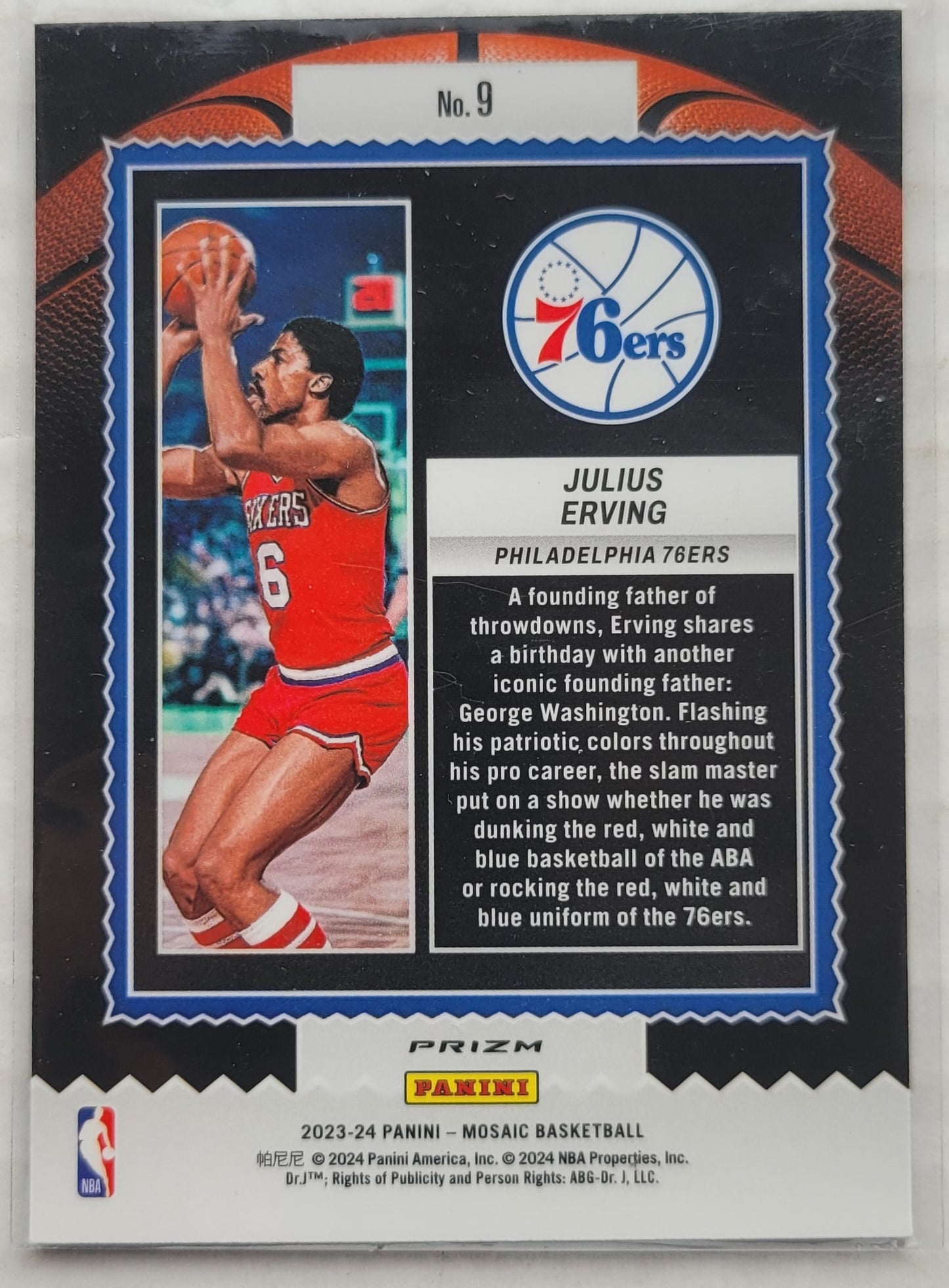 Julius Erving - 2023-24 Panini Mosaic Jam Masters Mosaic Green #9