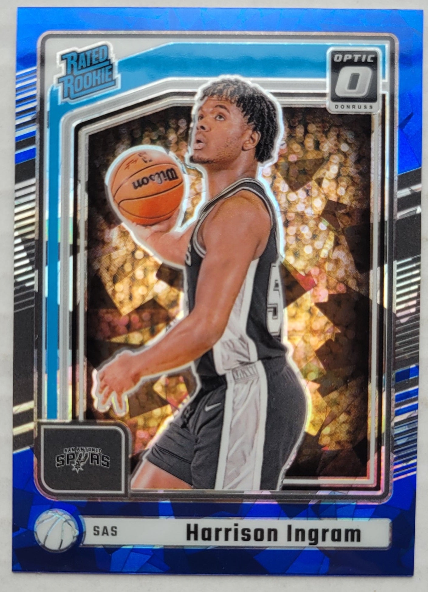 Harrison Ingram - 2024-25 Donruss Optic Preview Blue Cracked Ice #234 RR RC