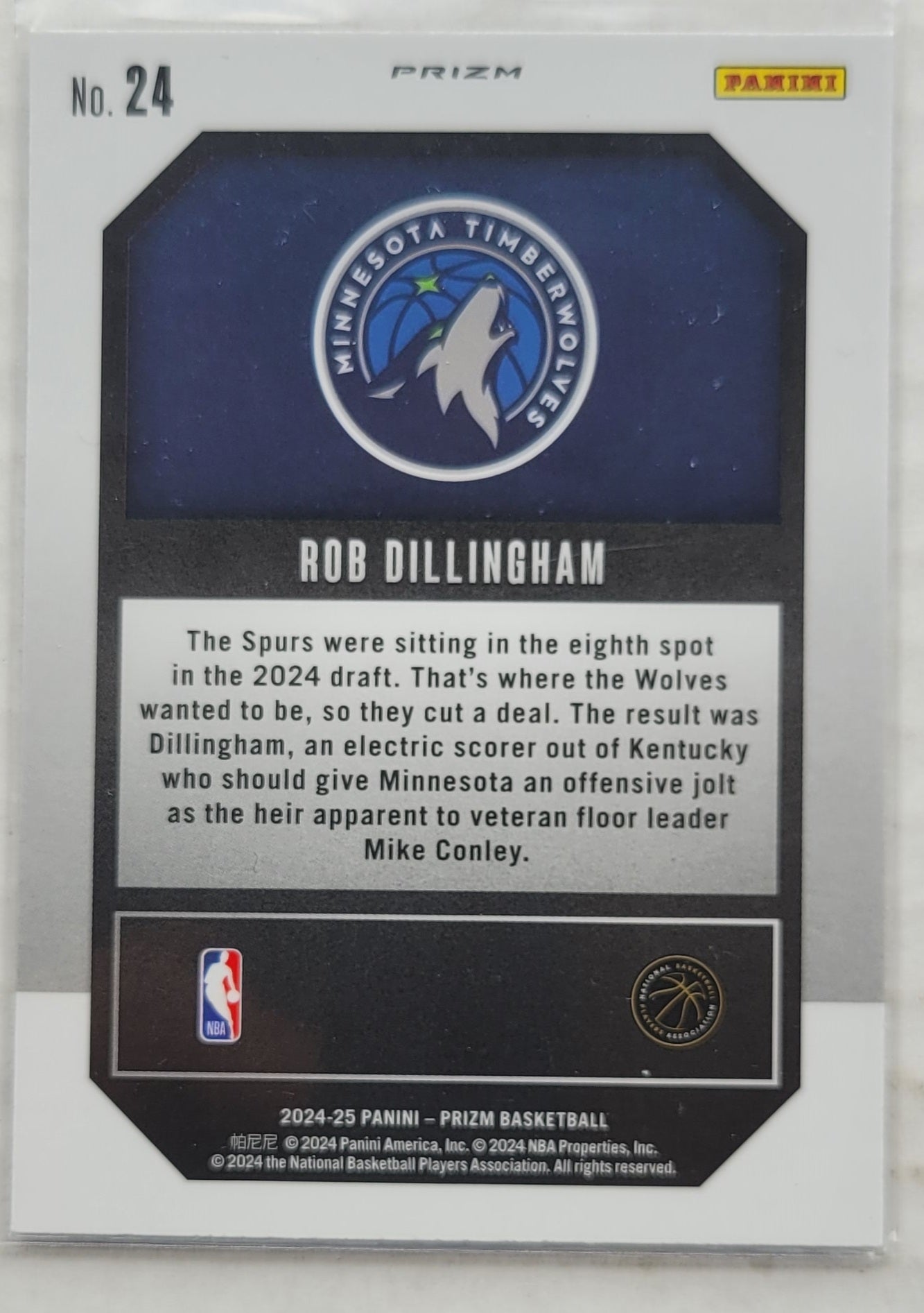Rob Dillingham - 2024-25 Panini Prizm Emergent Prizms Silver #24