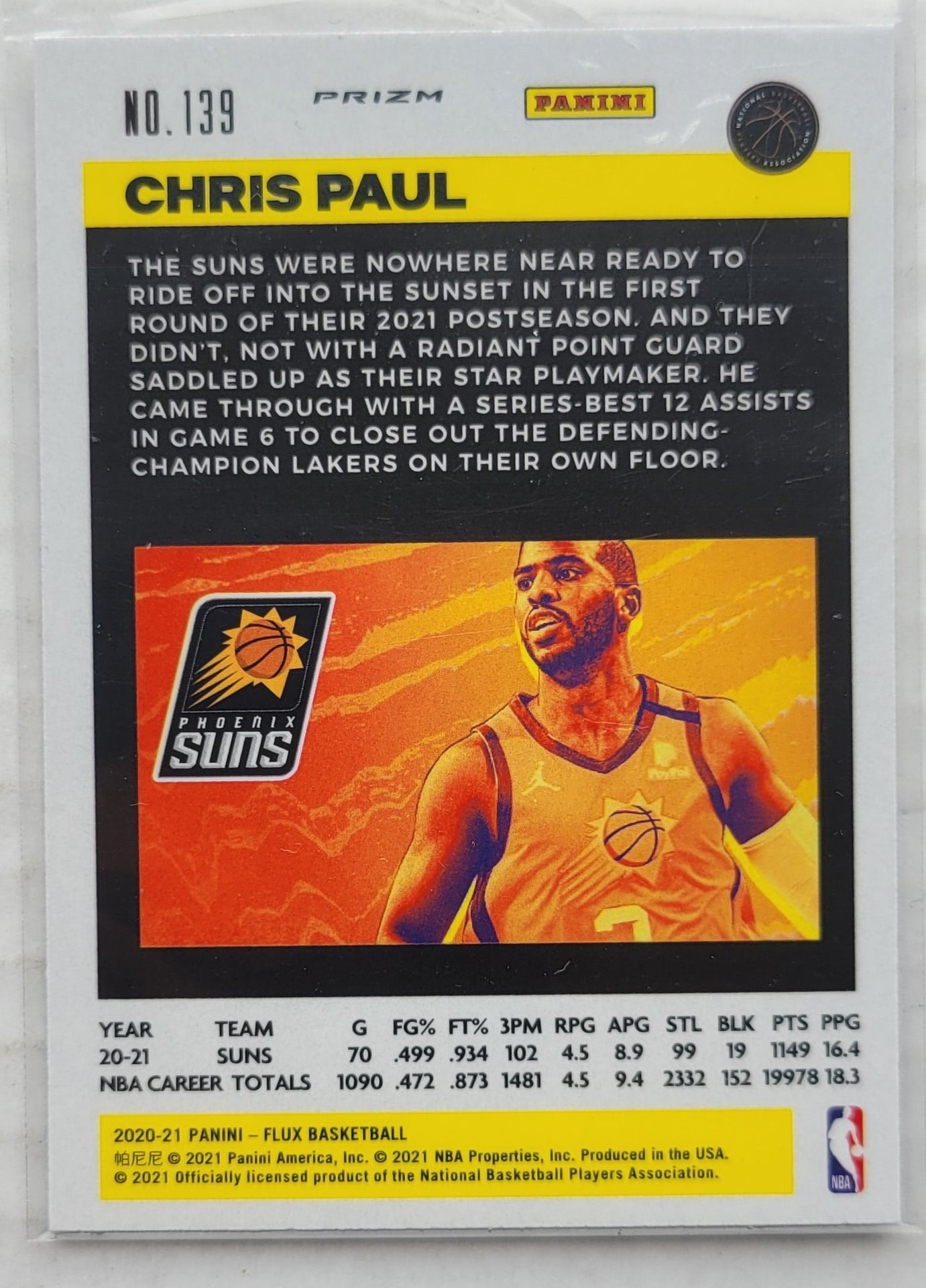 Chris Paul - 2020-21 Panini Flux Fanatics Factory Cracked Ice #139