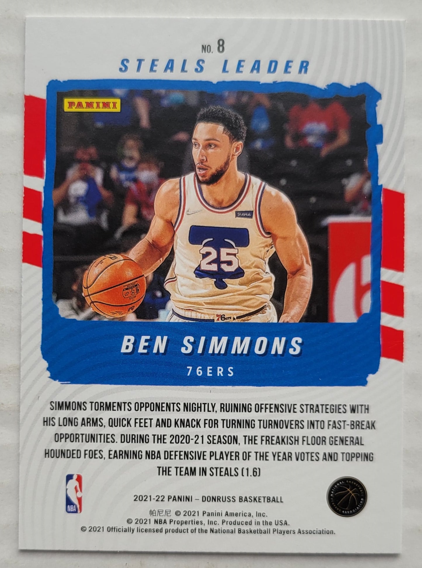 Ben Simmons - 2021-22 Donruss Production Line Press Proof #8