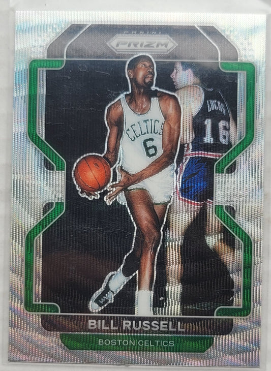 Bill Russell - 2021-22 Panini Prizm Prizms Ice #254