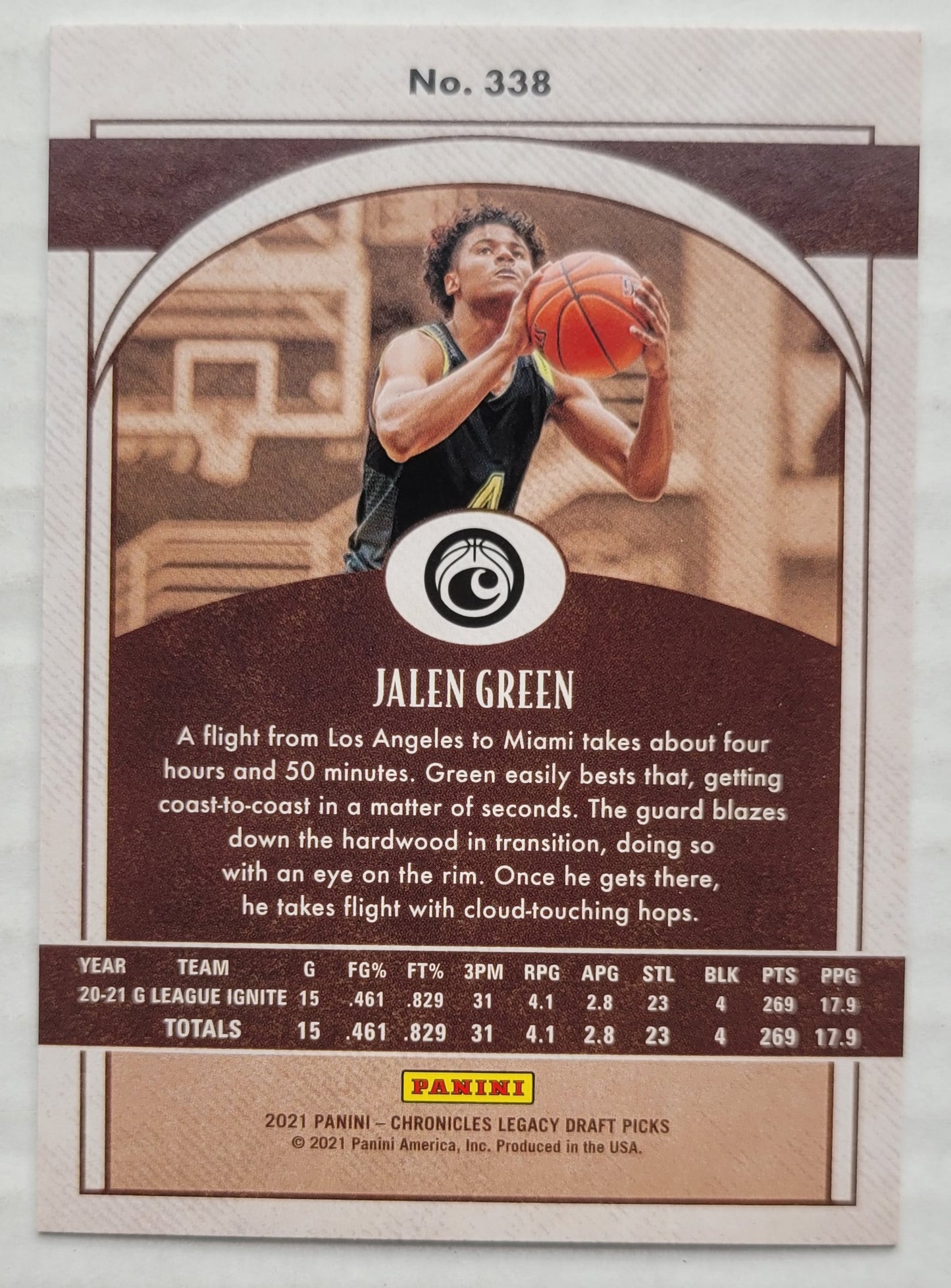 Jalen Green - 2021-22 Panini Chronicles Draft Picks #338 Legacy RC