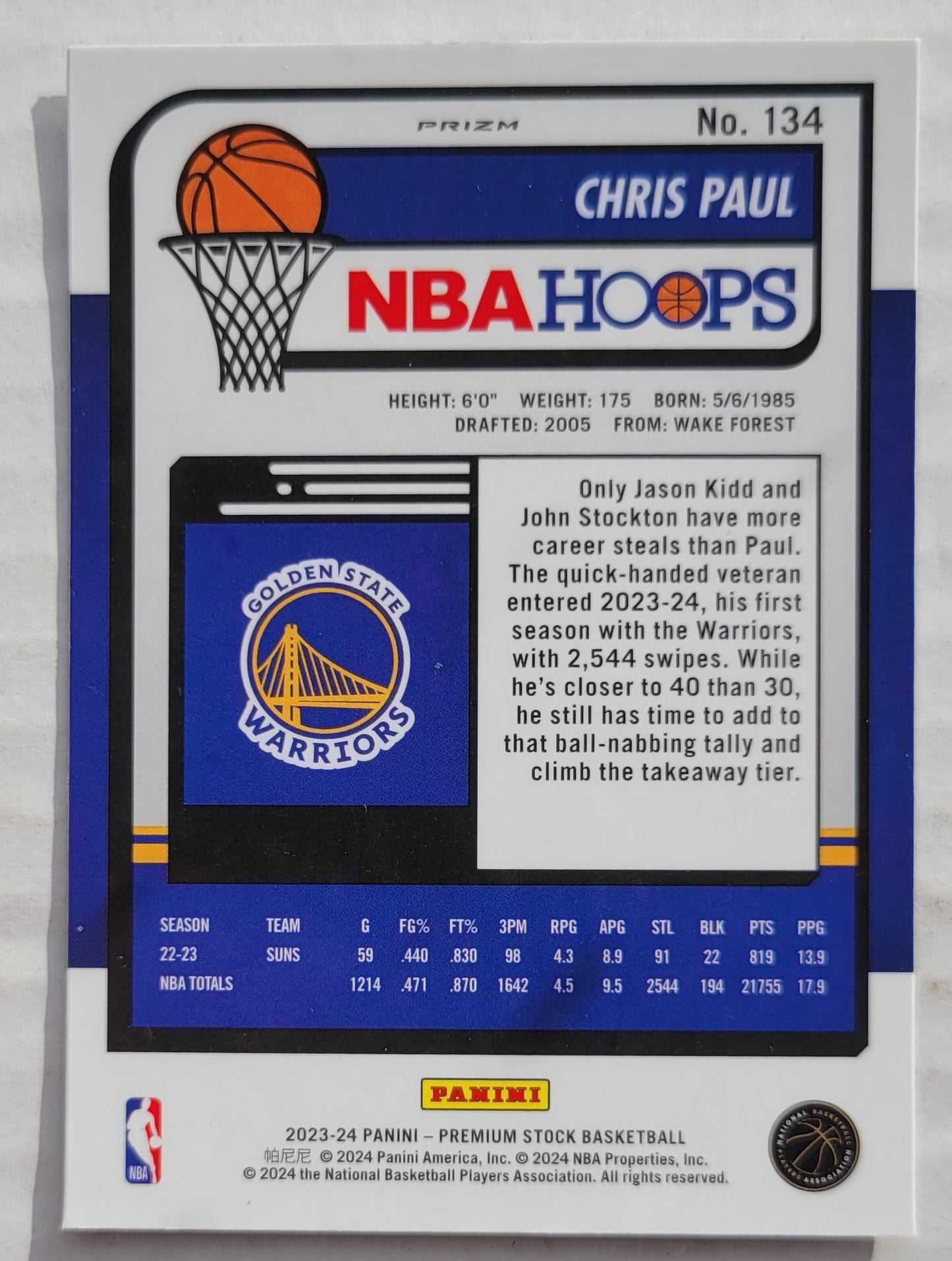 Chris Paul - 2023-24 Hoops Premium Stock Ice Prizm #134