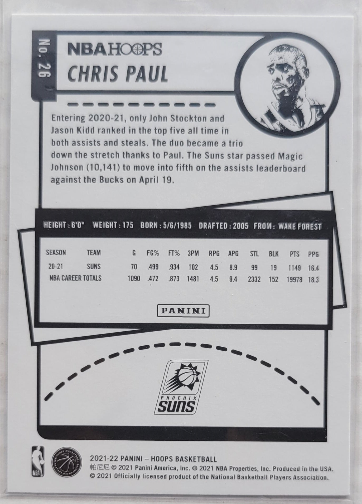 Chris Paul - 2021-22 Hoops Purple #26