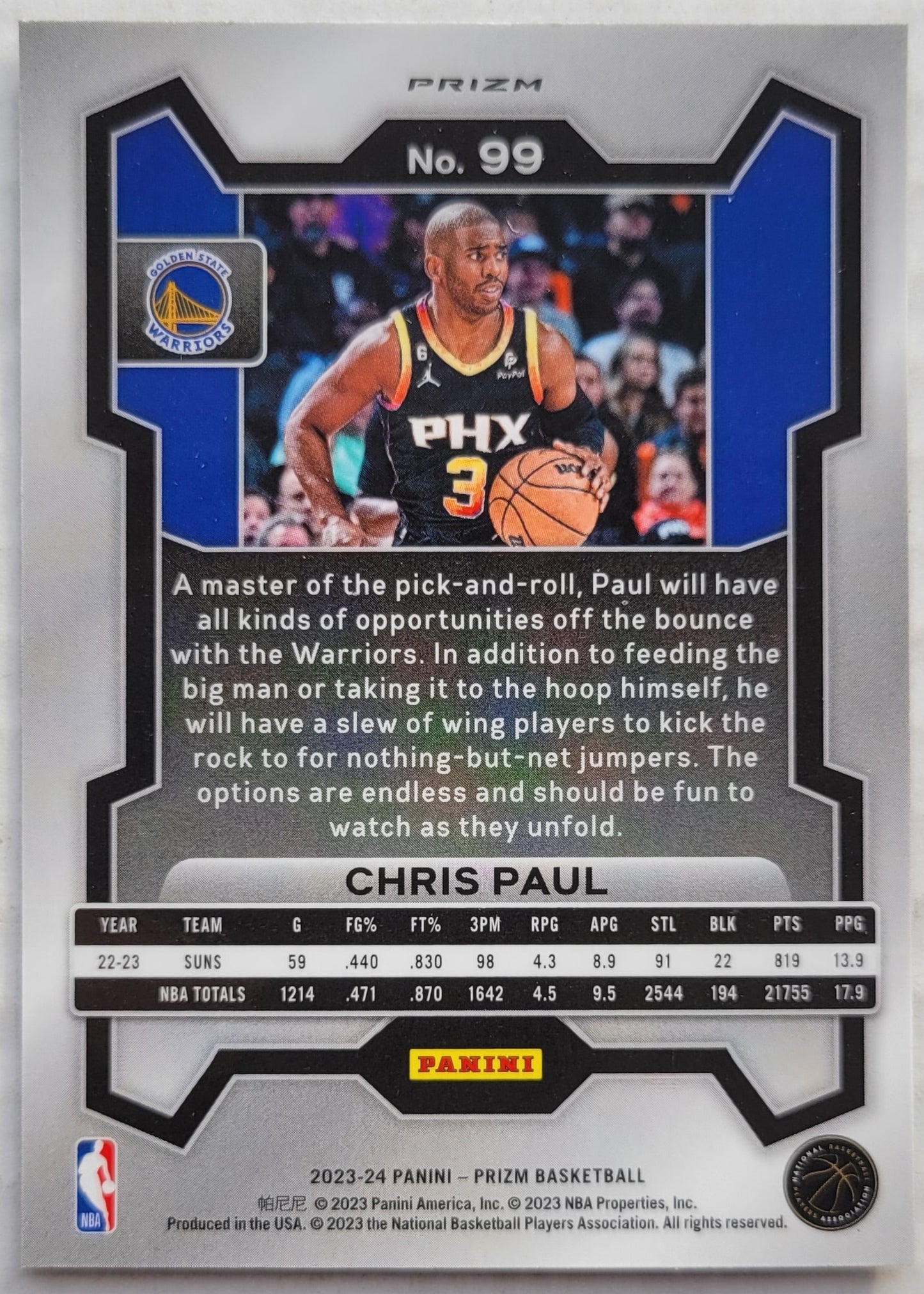 Chris Paul - 2023-24 Panini Prizm Prizms Silver #99