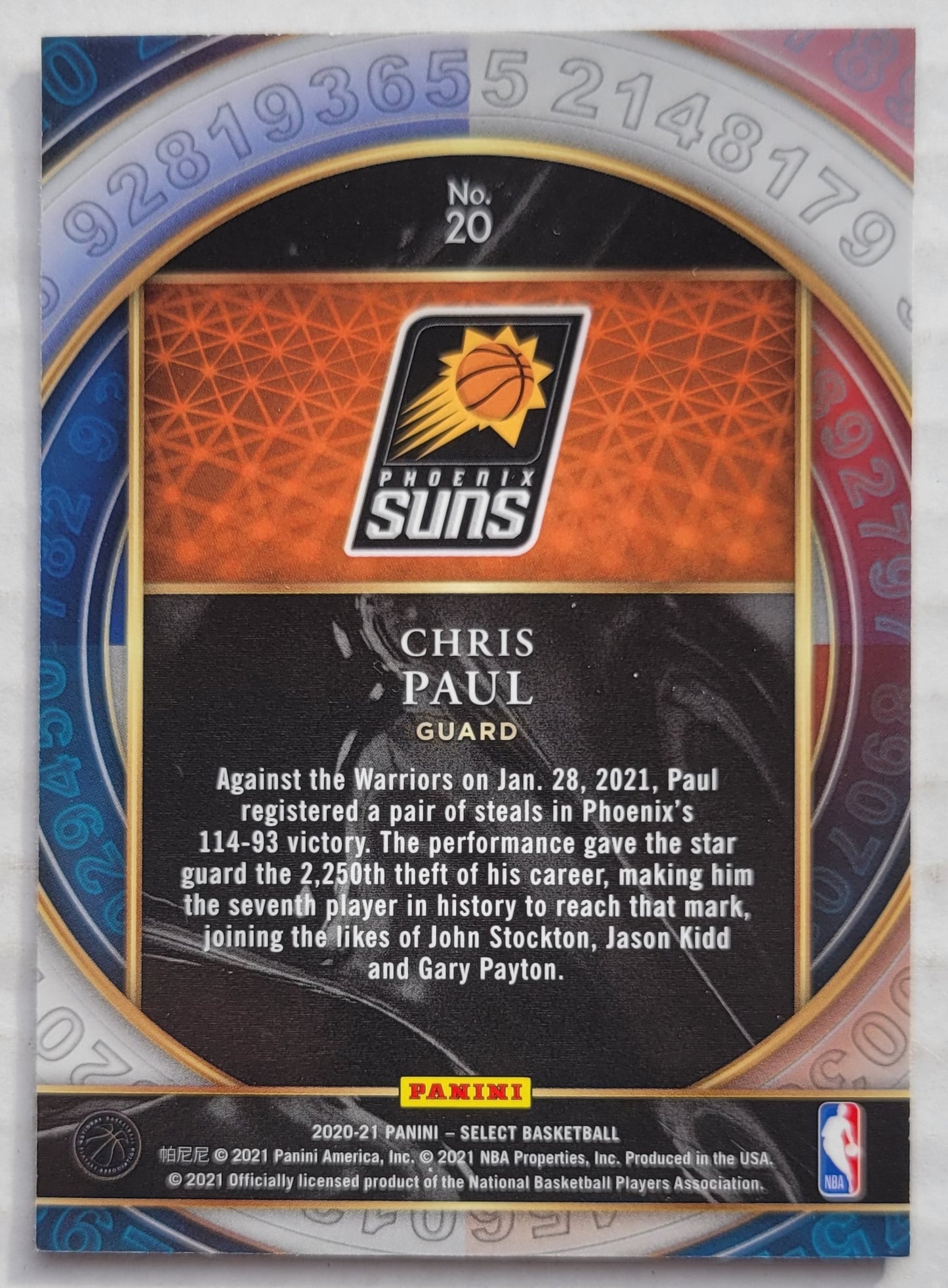 Chris Paul - 2020-21 Select Numbers #20