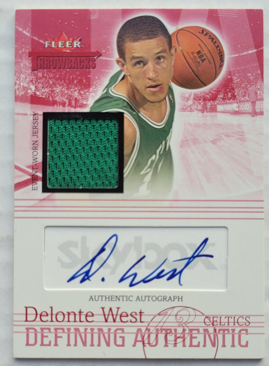 Delonte West - 2004-05 Fleer Throwbacks Defining Authentic Jerseys Autographs #DAA-DEW - 039/149