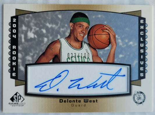 Delonte West - 2004-05 SP Game Used Rookie Exclusive Autographs #RE12 - 023/100