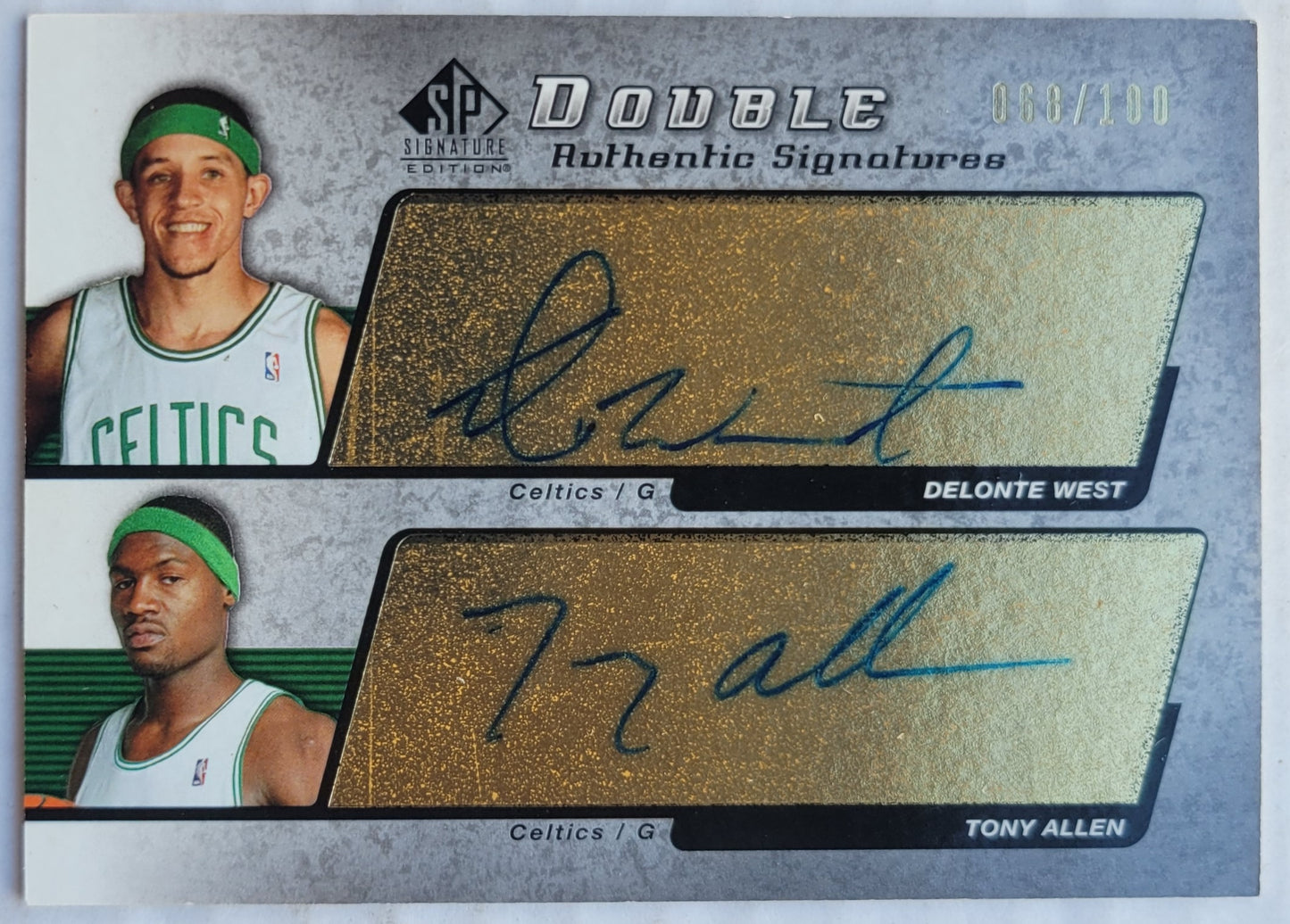 Delonte West / Tony Allen - 2004-05 SP Signature Edition Signatures Dual #DT - 068/100