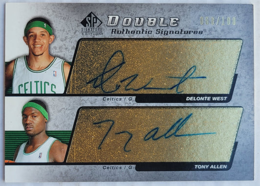 Delonte West / Tony Allen - 2004-05 SP Signature Edition Signatures Dual #DT - 068/100