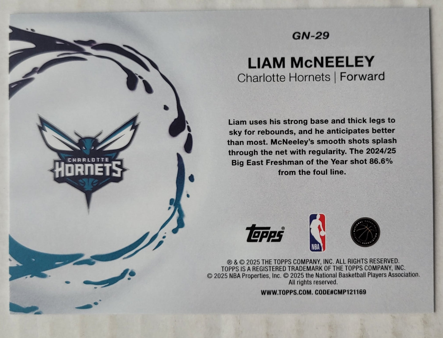 Liam McNeeley - 2025-26 Topps Generation Now #GN29