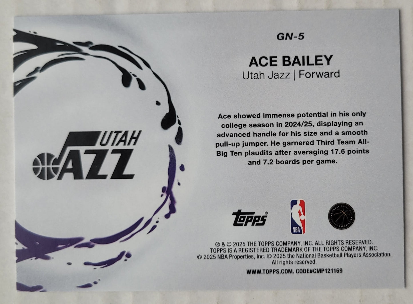 Ace Bailey - 2025-26 Topps Generation Now #GN5