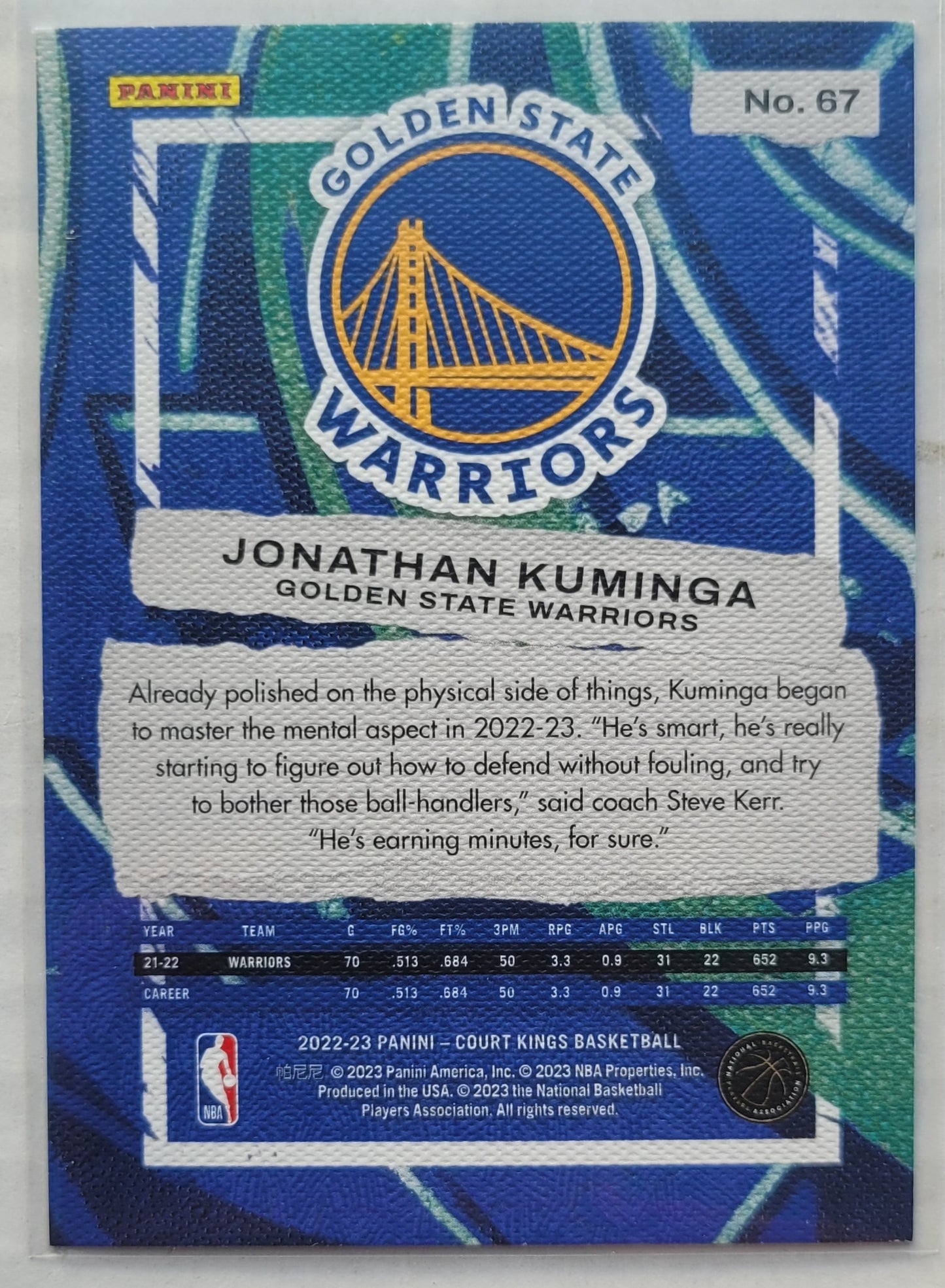 Jonathan Kuminga - 2022-23 Court Kings #67