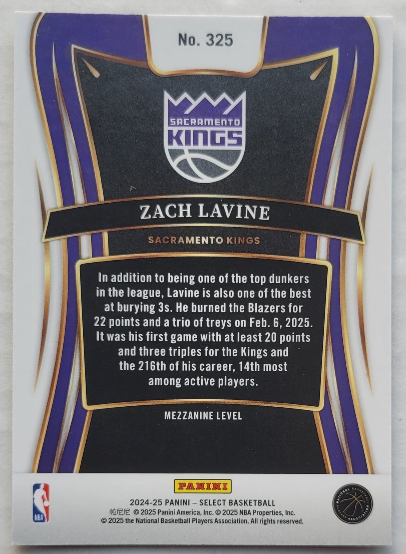 Zach LaVine - 2024-25 Select #325
