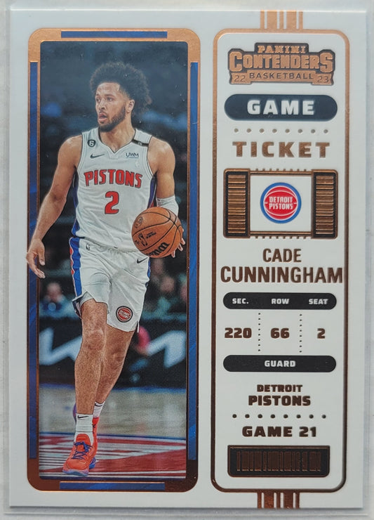 Cade Cunningham - 2022-23 Panini Contenders Game Ticket Bronze #44