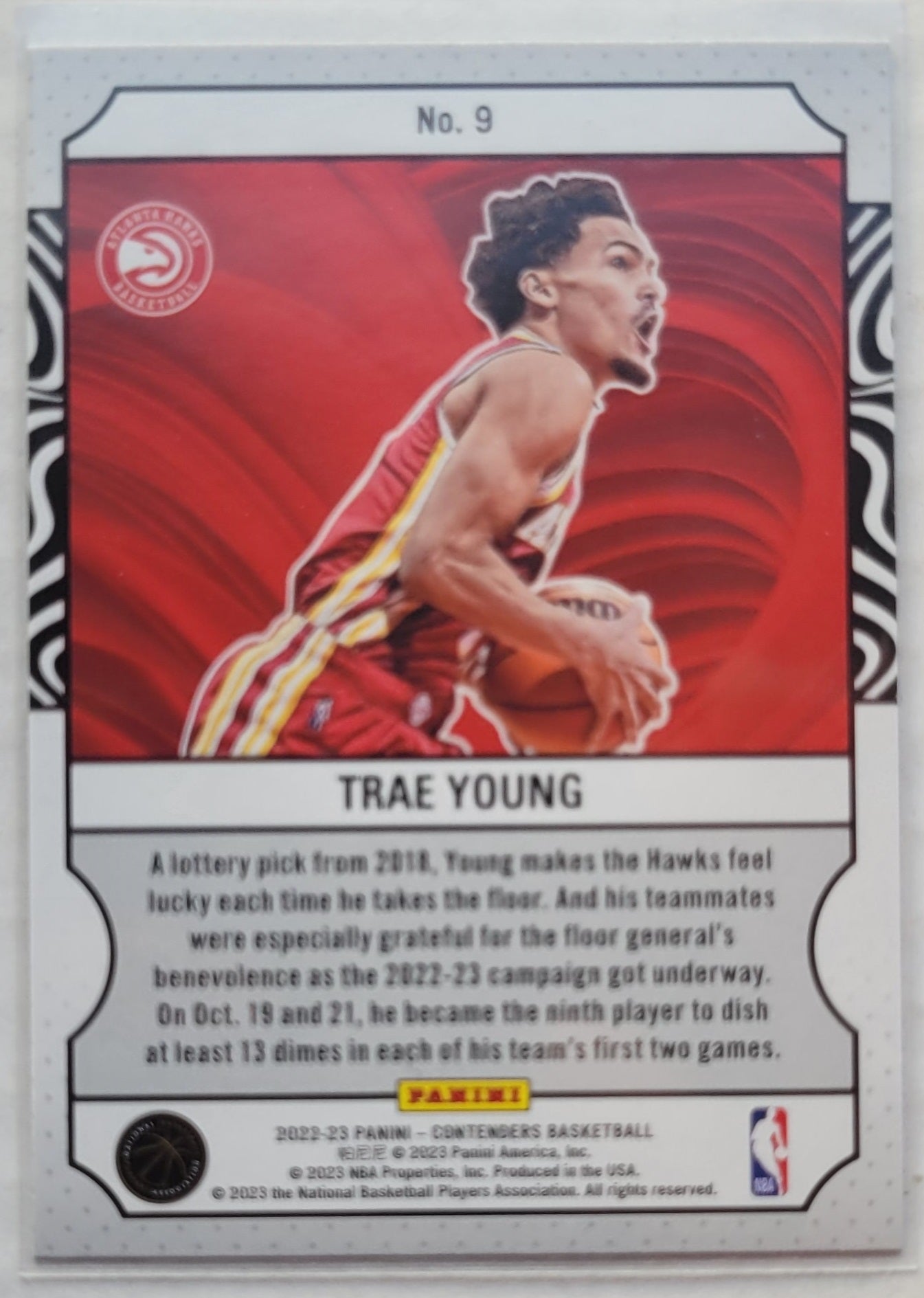 Trae Young - 2022-23 Panini Contenders Game Night Ticket #9