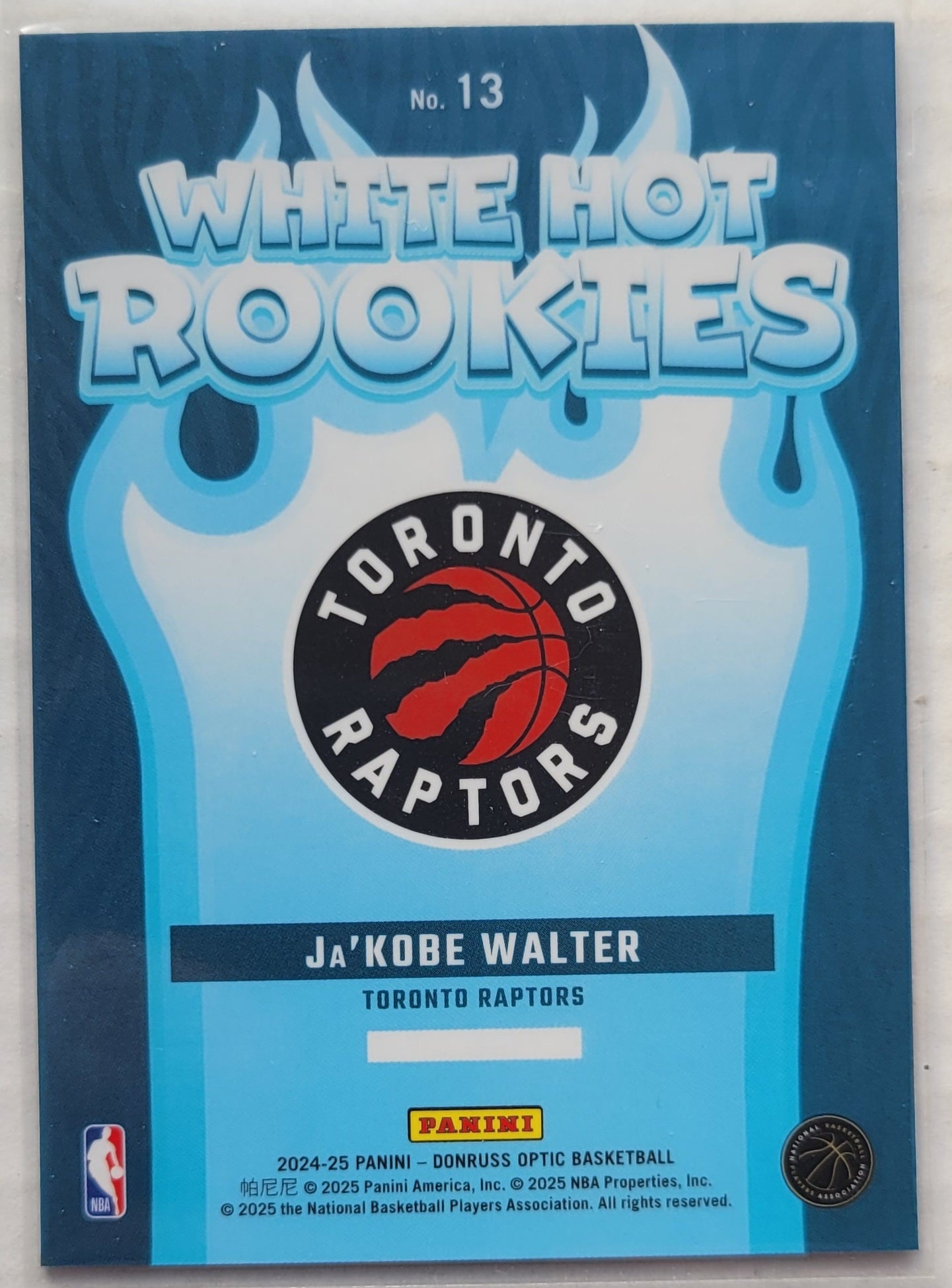 Ja'Kobe Walter - 2024-25 Donruss Optic White Hot Rookies #13