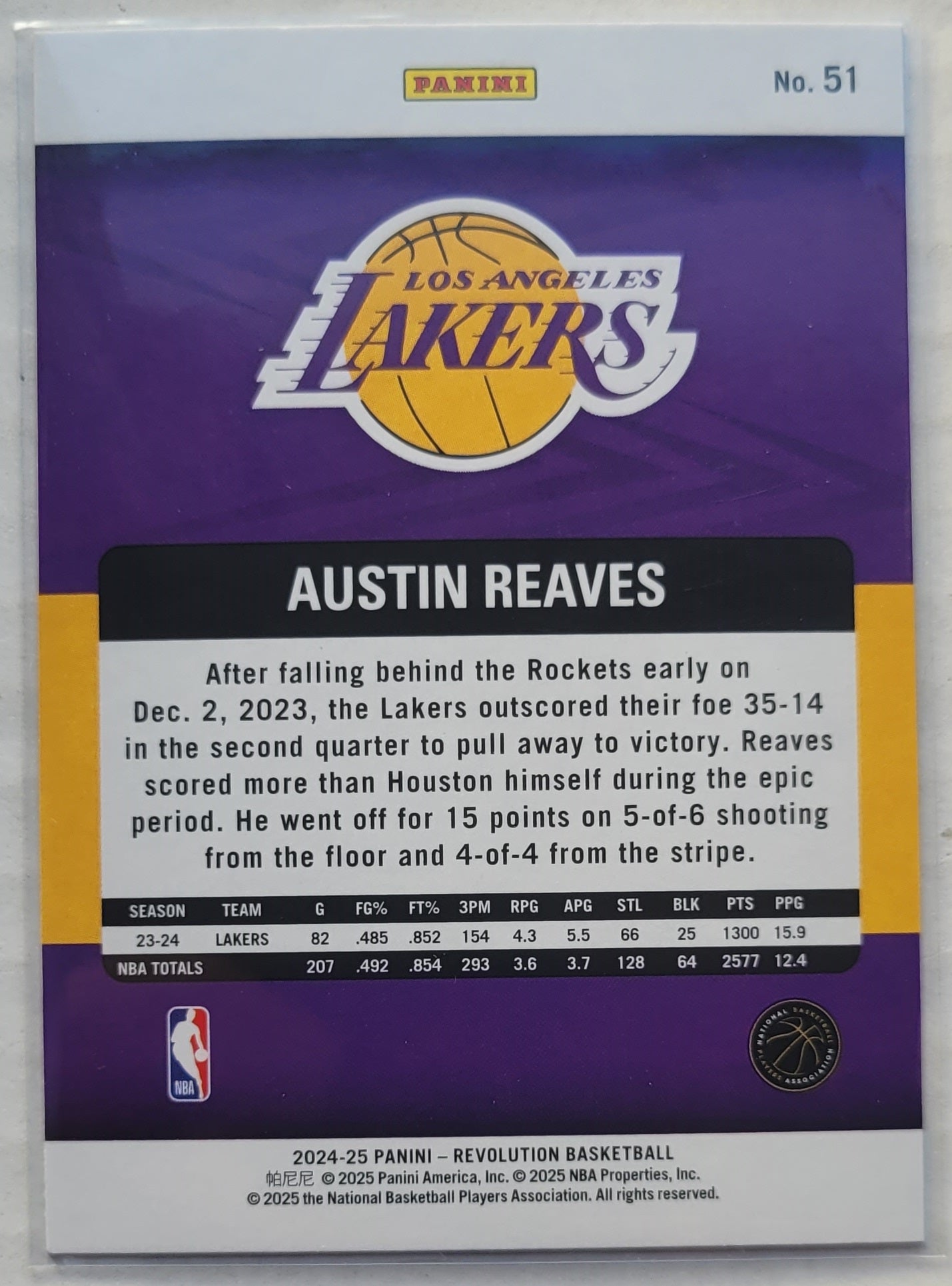 Austin Reaves - 2024-25 Panini Revolution #51