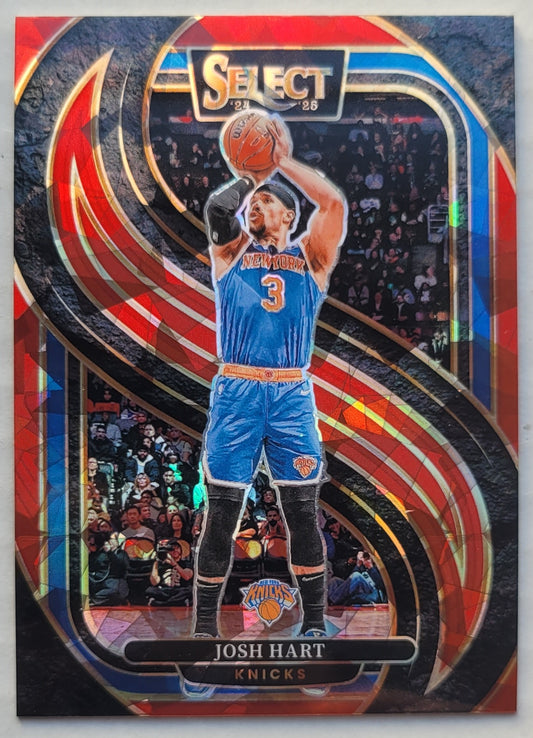 Josh Hart - 2024-25 Select Red Cracked Ice Prizms #134