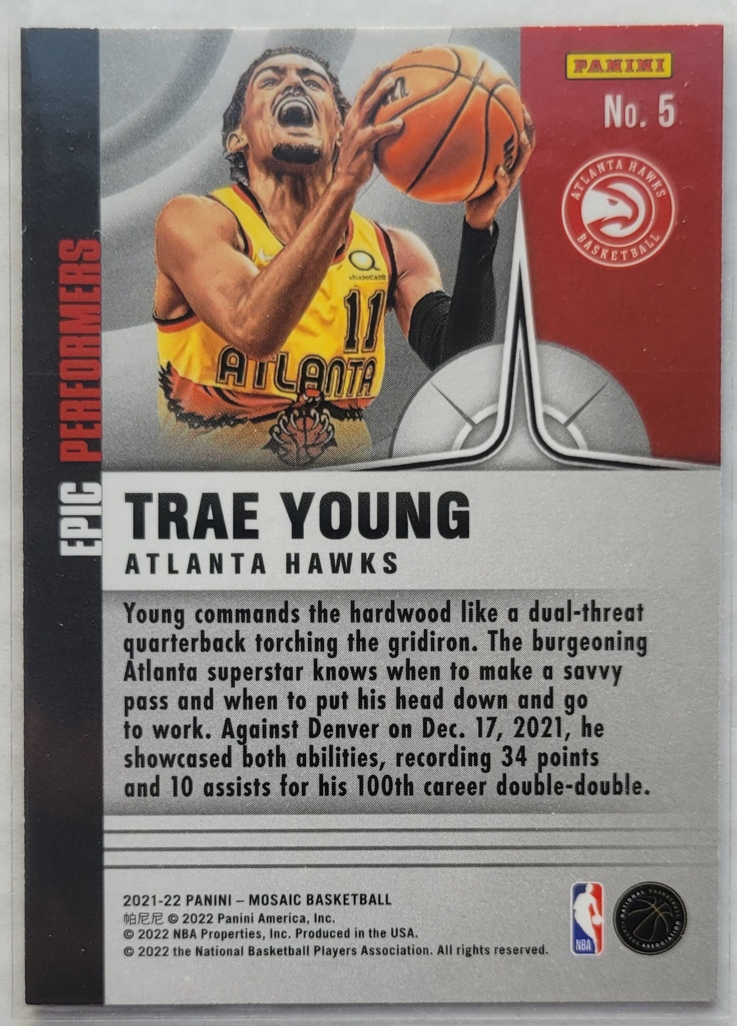 Trae Young - 2021-22 Panini Mosaic Epic Performers #5
