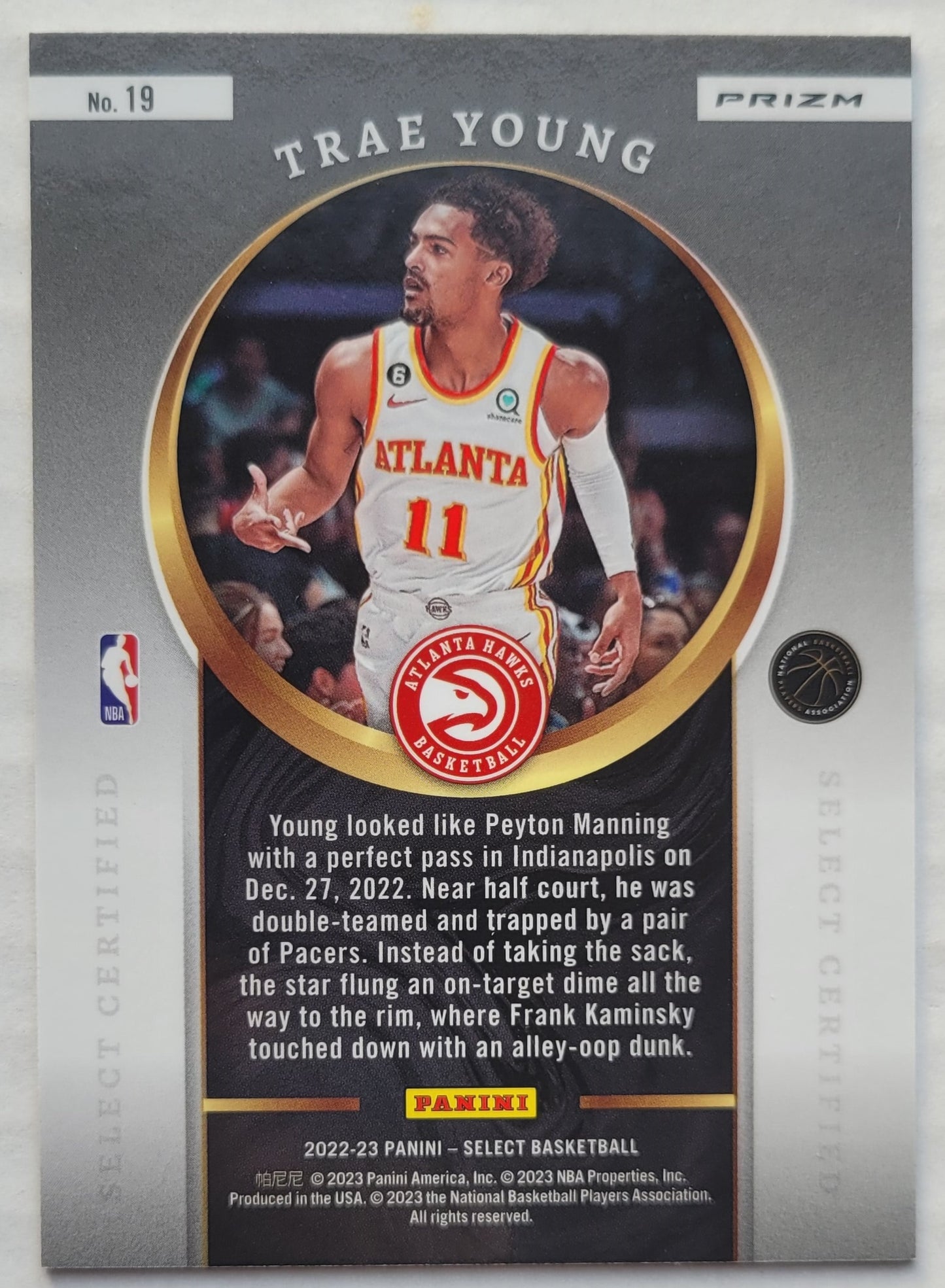 Trae Young - 2022-23 Select Certified Prizms Silver #19