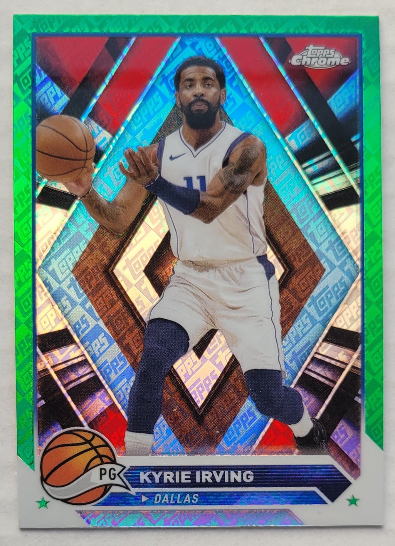 Kyrie Irving - 2023-24 Topps Chrome Green Topps Refractors #3