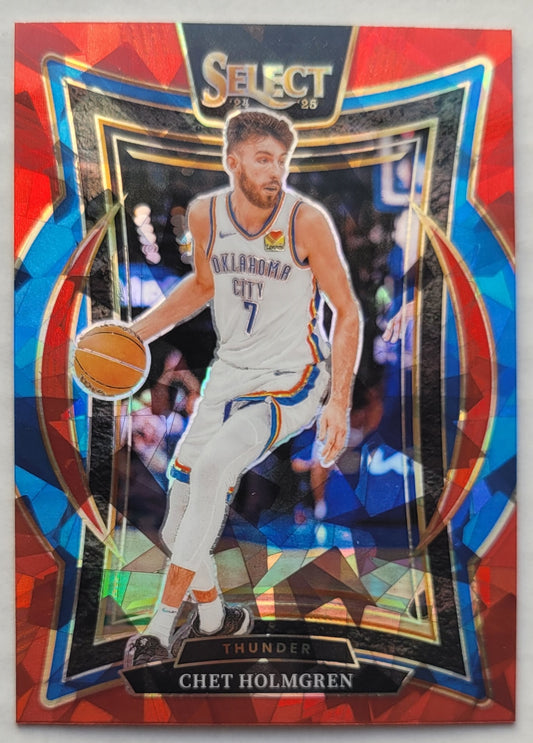 Chet Holmgren - 2024-25 Select Red Cracked Ice Prizms #1