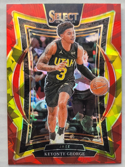 Keyonte George - 2024-25 Select Red Cracked Ice Prizms #49