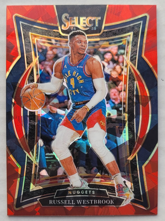 Russell Westbrook - 2024-25 Select Red Cracked Ice Prizms #18