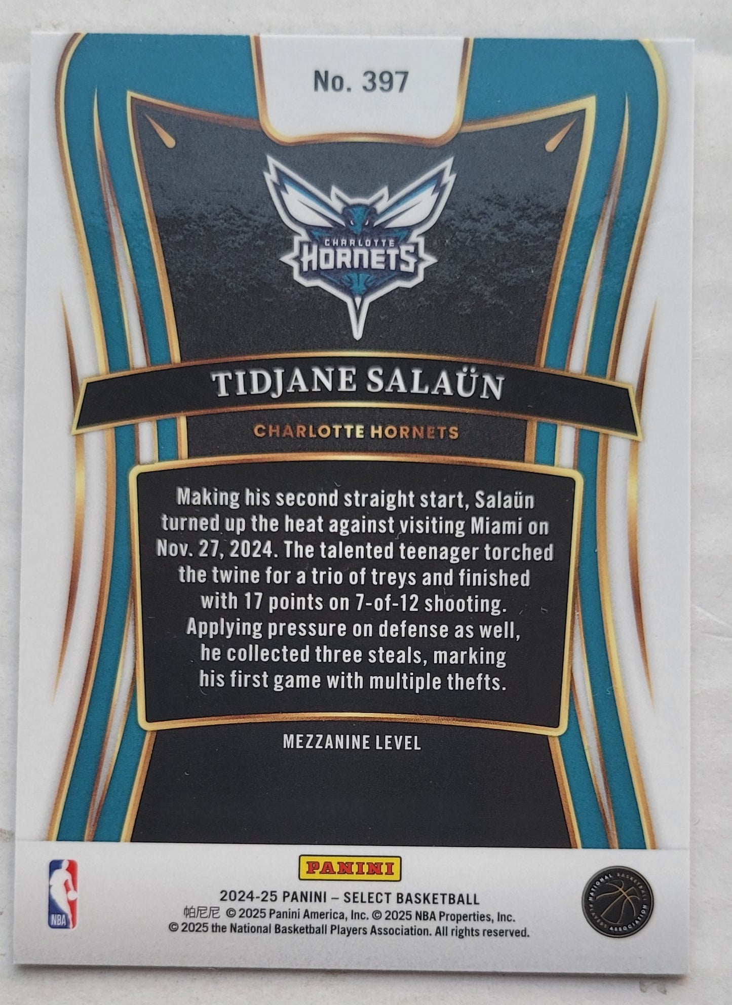 Tidjane Salaun - 2024-25 Select #397 RC