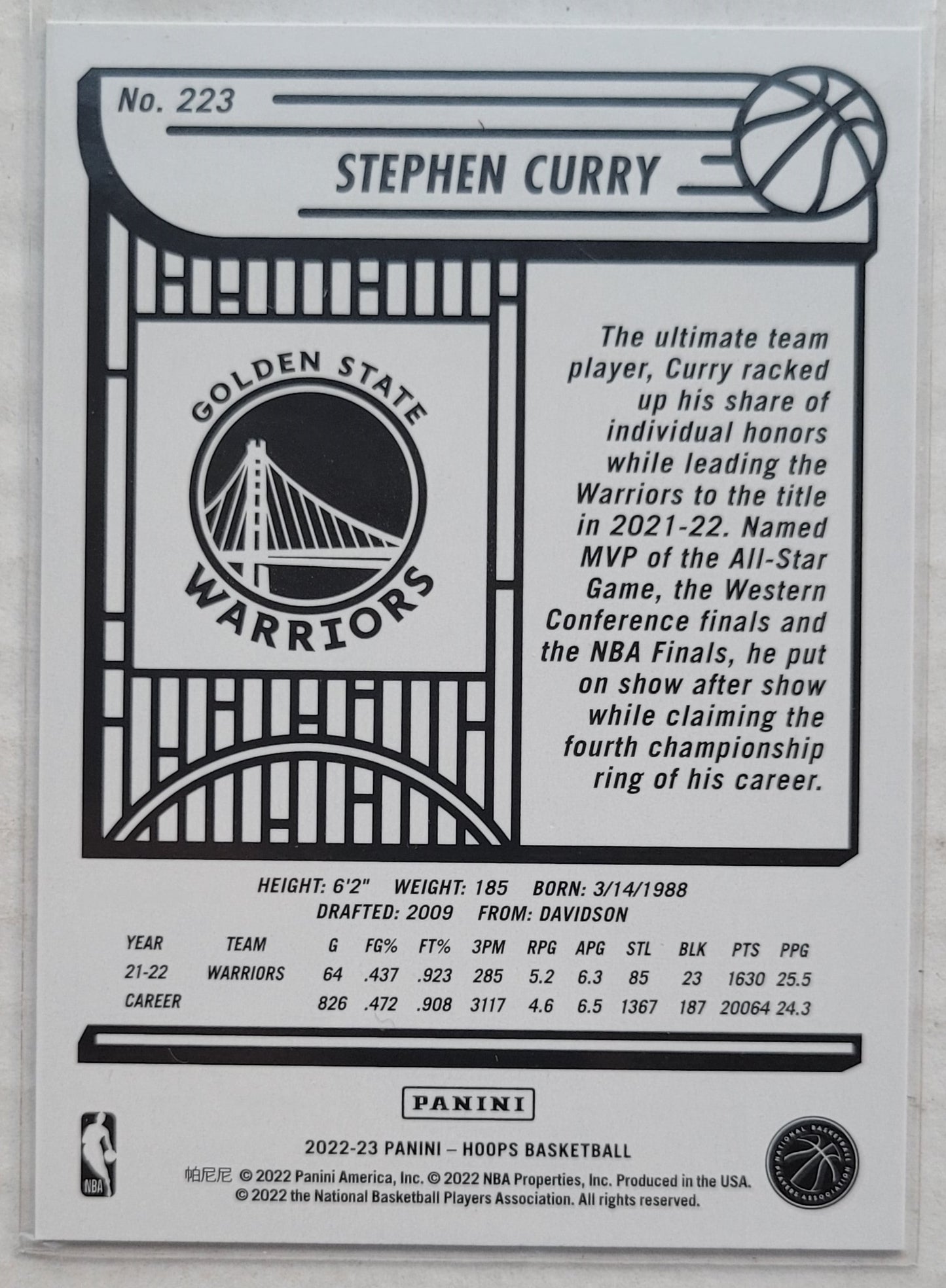 Stephen Curry - 2022-23 Hoops #223