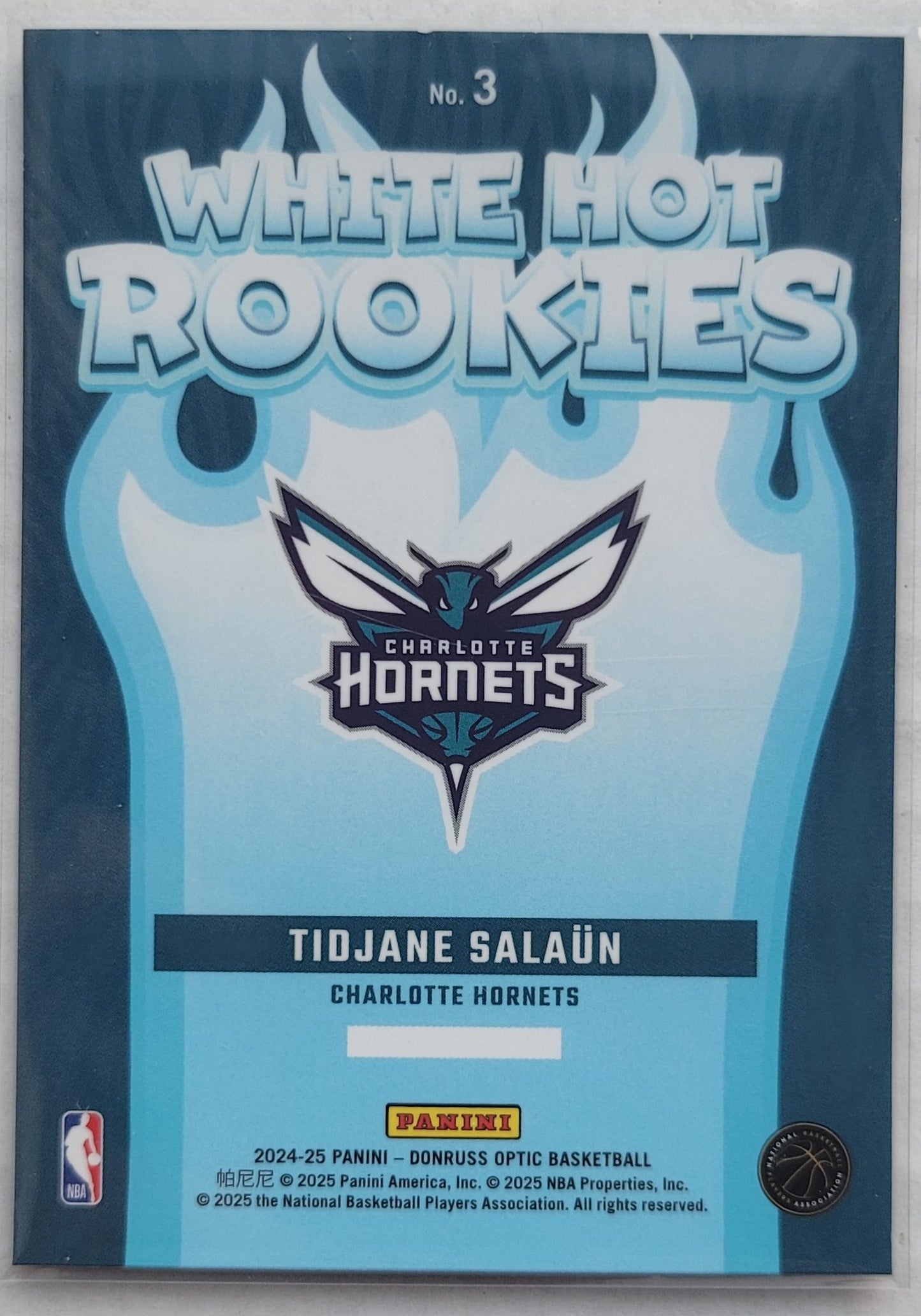 Tidjane Salaun - 2024-25 Donruss Optic White Hot Rookies #3