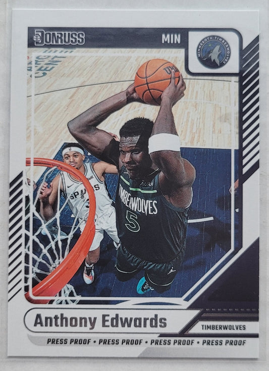 Anthony Edwards - 2024-25 Donruss Press Proof Silver #165