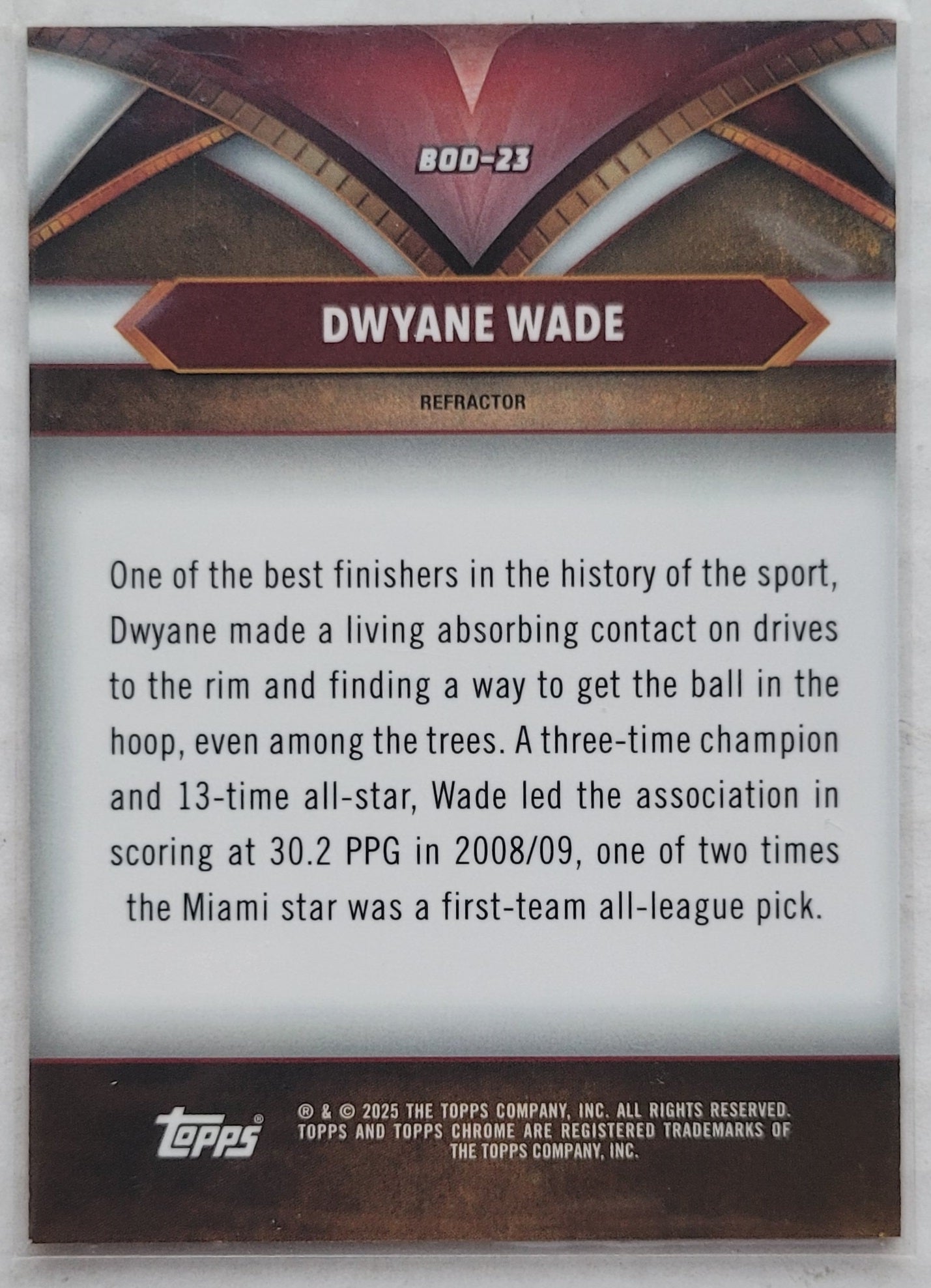 Dwyane Wade - 2024-25 Topps Chrome Ball of Duty Refractors #BOD23