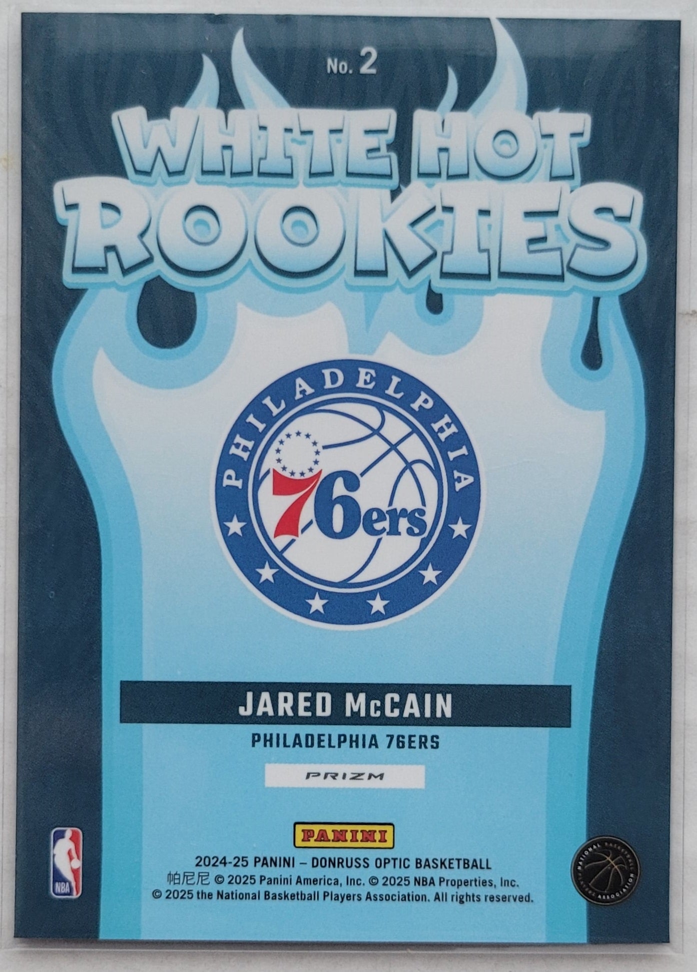 Jared McCain - 2024-25 Donruss Optic White Hot Rookies Holo #2