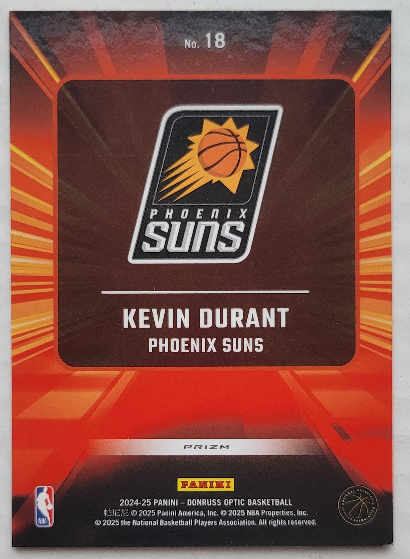 Kevin Durant - 2024-25 Donruss Optic Express Lane Holo #18